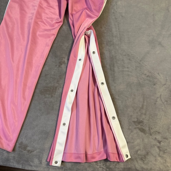 H&M Women's Tearaway Snap Wide Leg Track Pants Medium Pink 90s Y2K Sporty - Picture 7 of 7